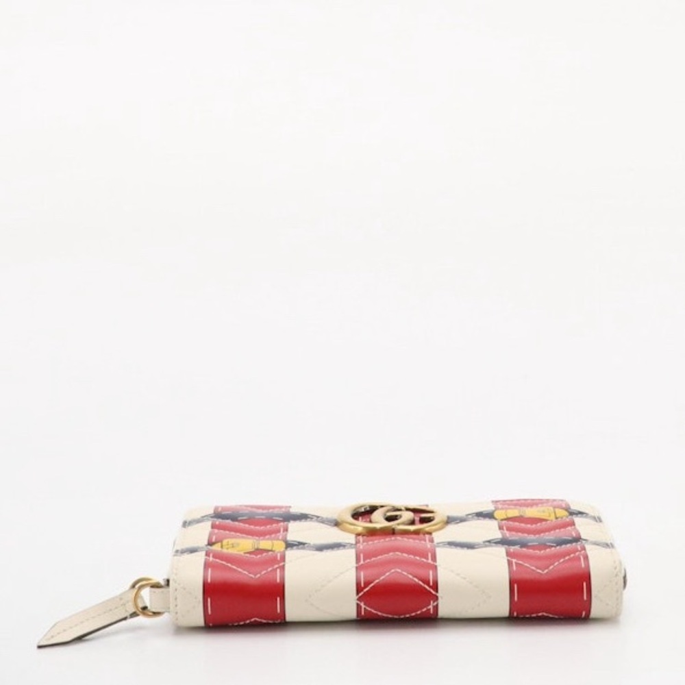 GUCCI GG Marmont Trompe-l'œil Clutch in Off-White Leather - Picture 3 of 8